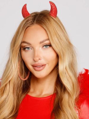 Devil Horns Rhinestone Headband