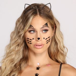 Halloween Rhinestone Cat Ears