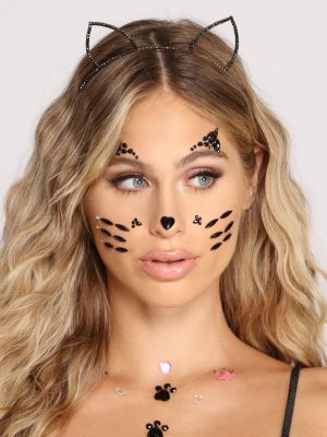 Halloween Rhinestone Cat Ears