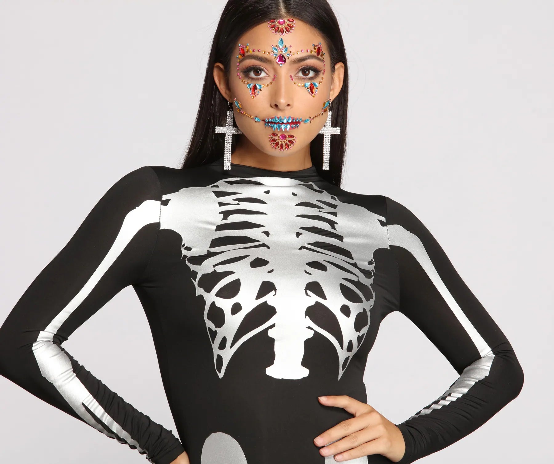 Ghoul and Glam Skeleton Face Gems - Image 2