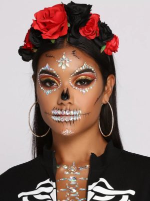 Black and Red Rose Halloween Headband