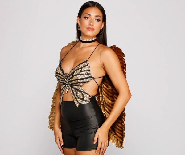 Magical Sparkle Halloween Glitter Wings - Image 2