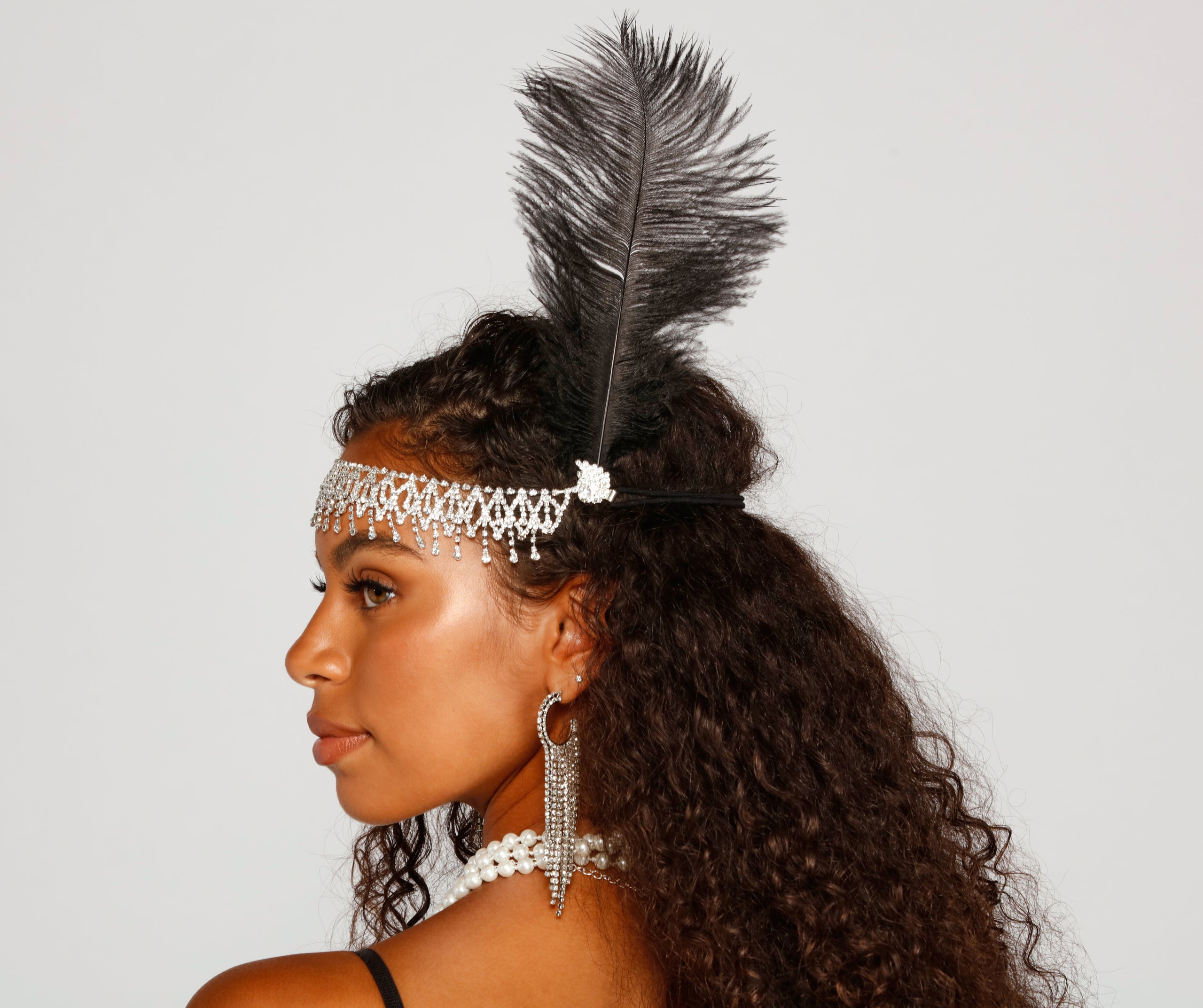 Flirtatious Flapper Rhinestone Headband - Image 2