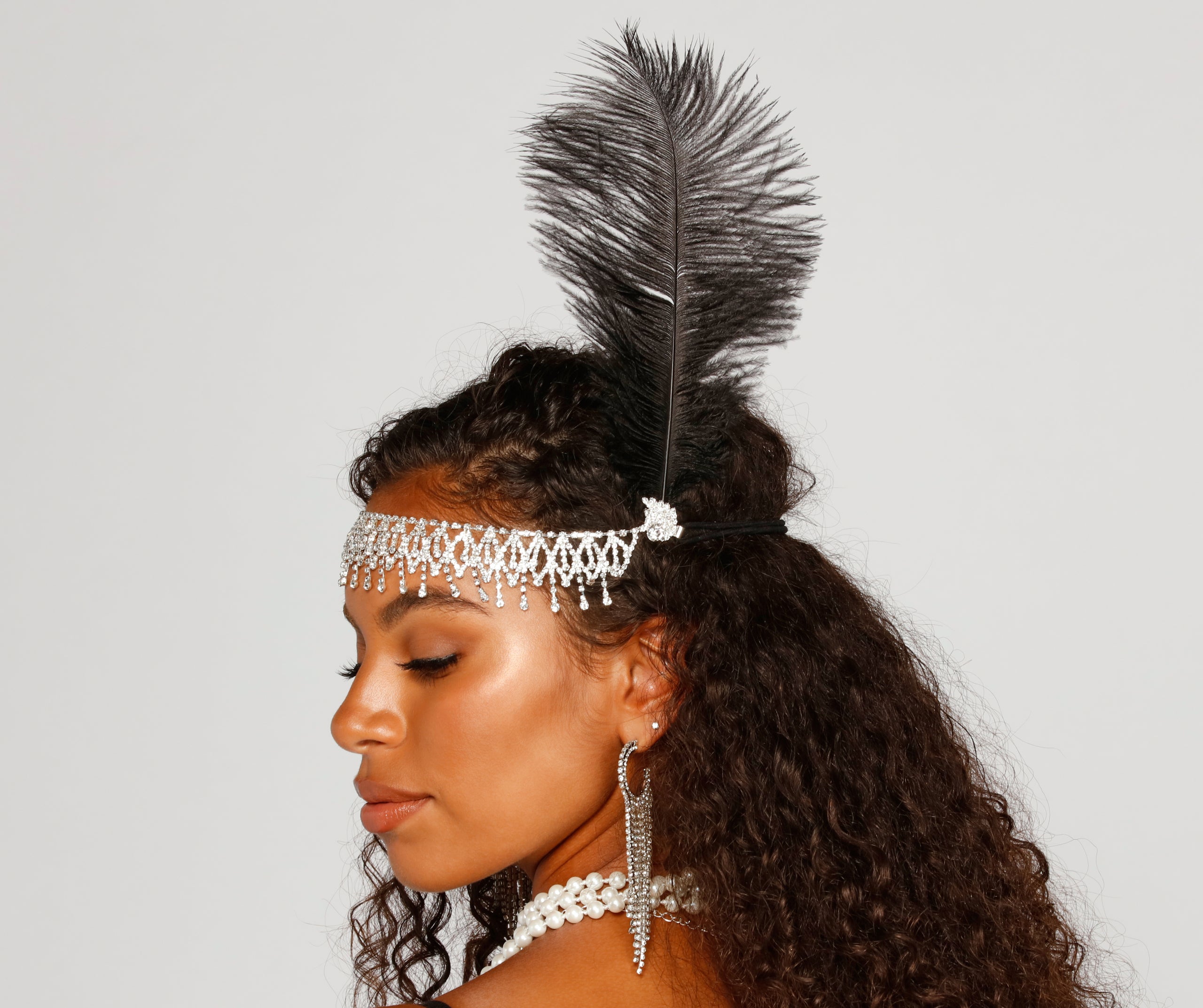 Flirtatious Flapper Rhinestone Headband - Image 4