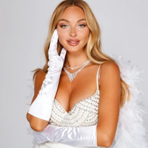 Timeless Glamour Halloween Satin Gloves