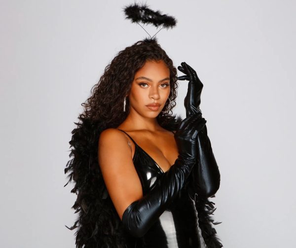 Luxe Lady Halloween Satin Sheen Gloves - Image 4