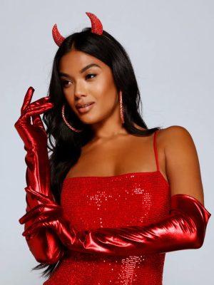 Luxe Lady Halloween Satin Sheen Gloves