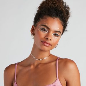 Mystical Sparkle Statement Eye And Face Gemstones