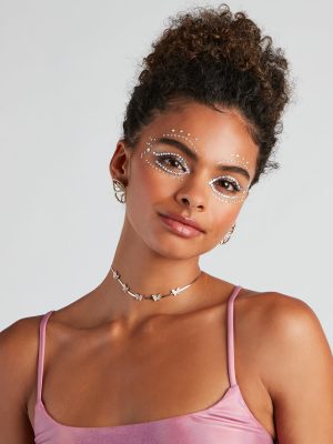 Mystical Sparkle Statement Eye And Face Gemstones