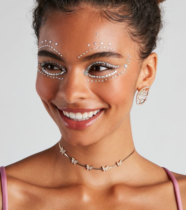 Mystical Sparkle Statement Eye And Face Gemstones - Image 2