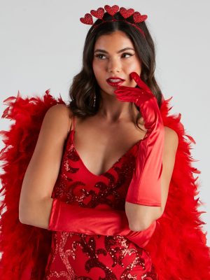 Luxe Lady Halloween Satin Gloves