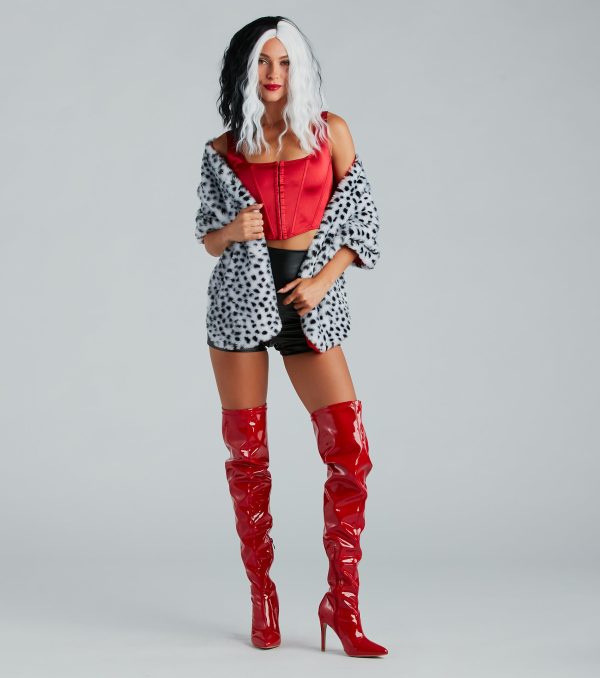 Devious Fashionista Faux Fur Spotted Wrap - Image 4