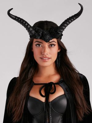 Evil Queen Floral Horn Headband