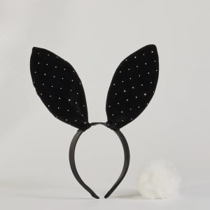 Vixen Bunny Velvet Rhinestone Ears And Tail Set