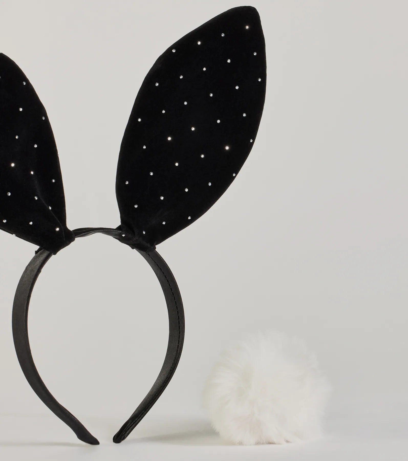 Vixen Bunny Velvet Rhinestone Ears And Tail Set - Image 3
