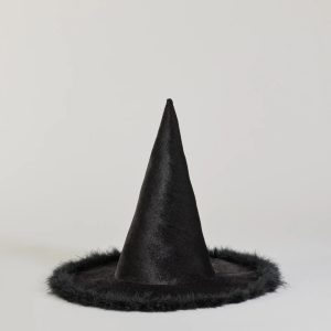 Spellbinding Beauty Velvet Marabou Witch Hat