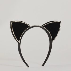 Feline Fatale Velvet Rhinestone Cat Ears