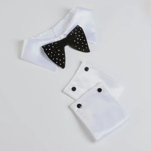 Bunny Babe Rhinestone Bowtie And Cuff Set