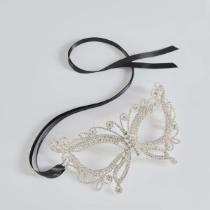 Rhinestone Butterfly Masquerade Mask