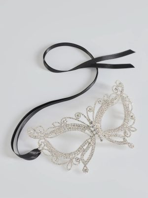 Rhinestone Butterfly Masquerade Mask