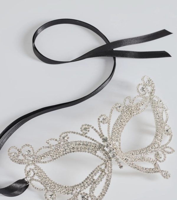 Rhinestone Butterfly Masquerade Mask - Image 2