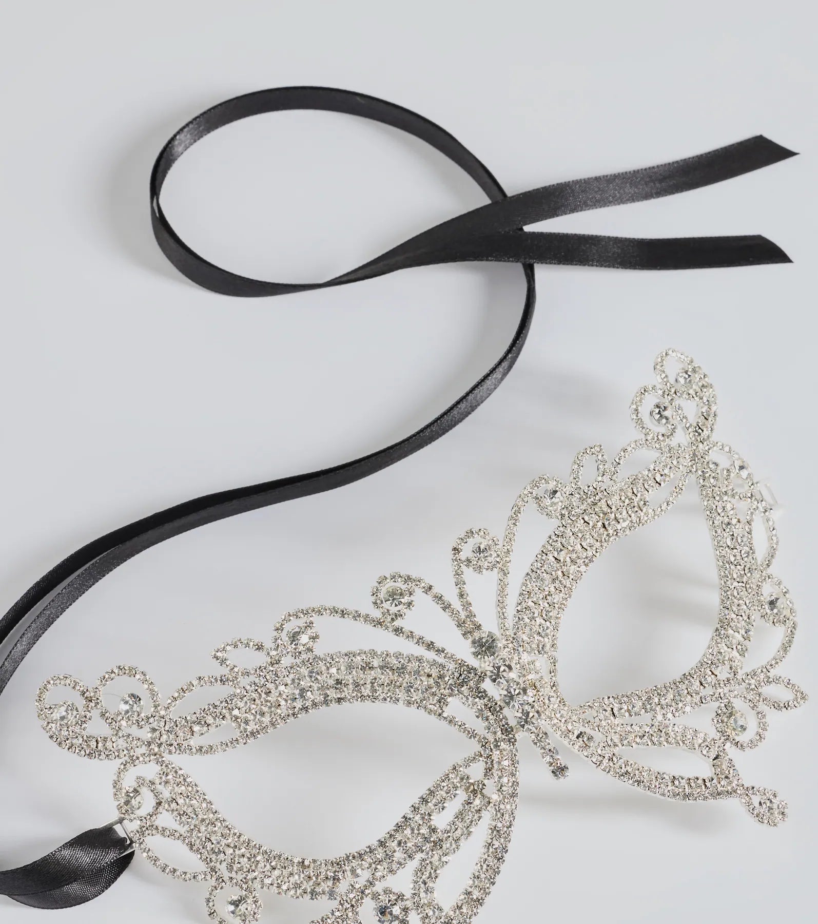 Rhinestone Butterfly Masquerade Mask - Image 2