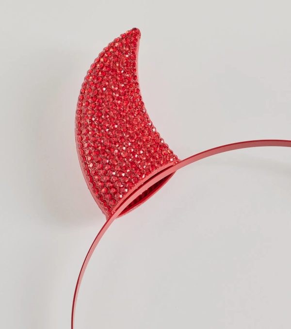 Red Hot Devil Rhinestone Horns - Image 3