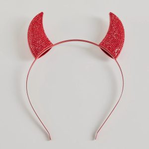 Red Hot Devil Rhinestone Horns