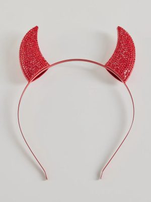 Red Hot Devil Rhinestone Horns