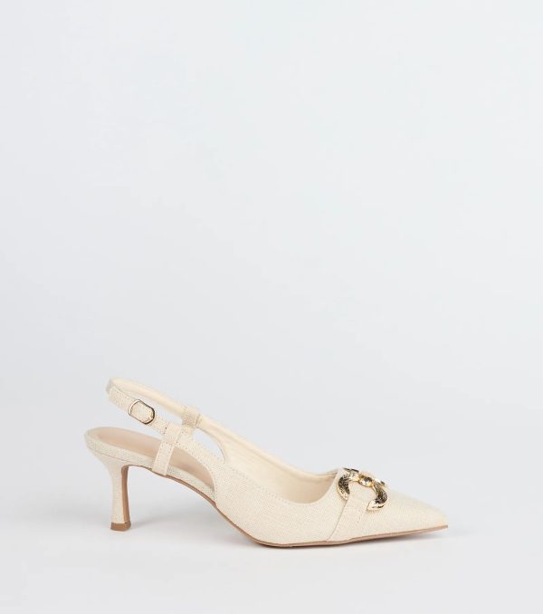 Summer Fave Linen Slingback Stiletto Pumps - Image 2