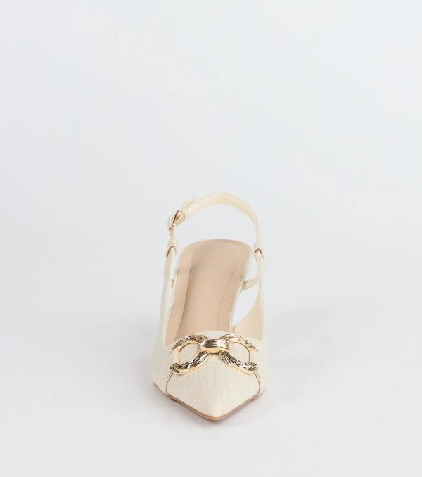 Summer Fave Linen Slingback Stiletto Pumps - Image 3
