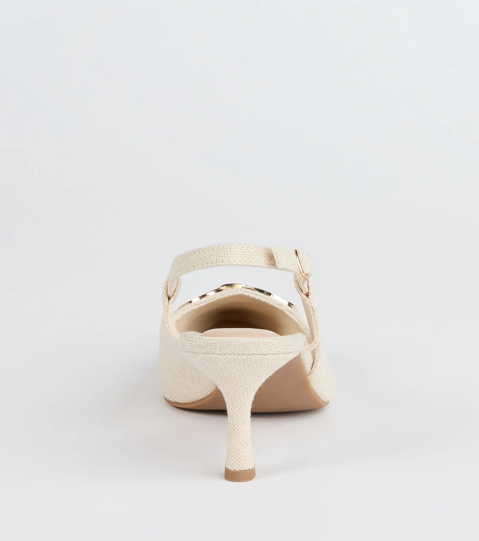 Summer Fave Linen Slingback Stiletto Pumps - Image 4