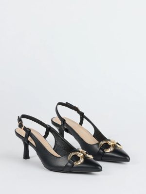 Trendy Buckle Slingback Stiletto Pumps