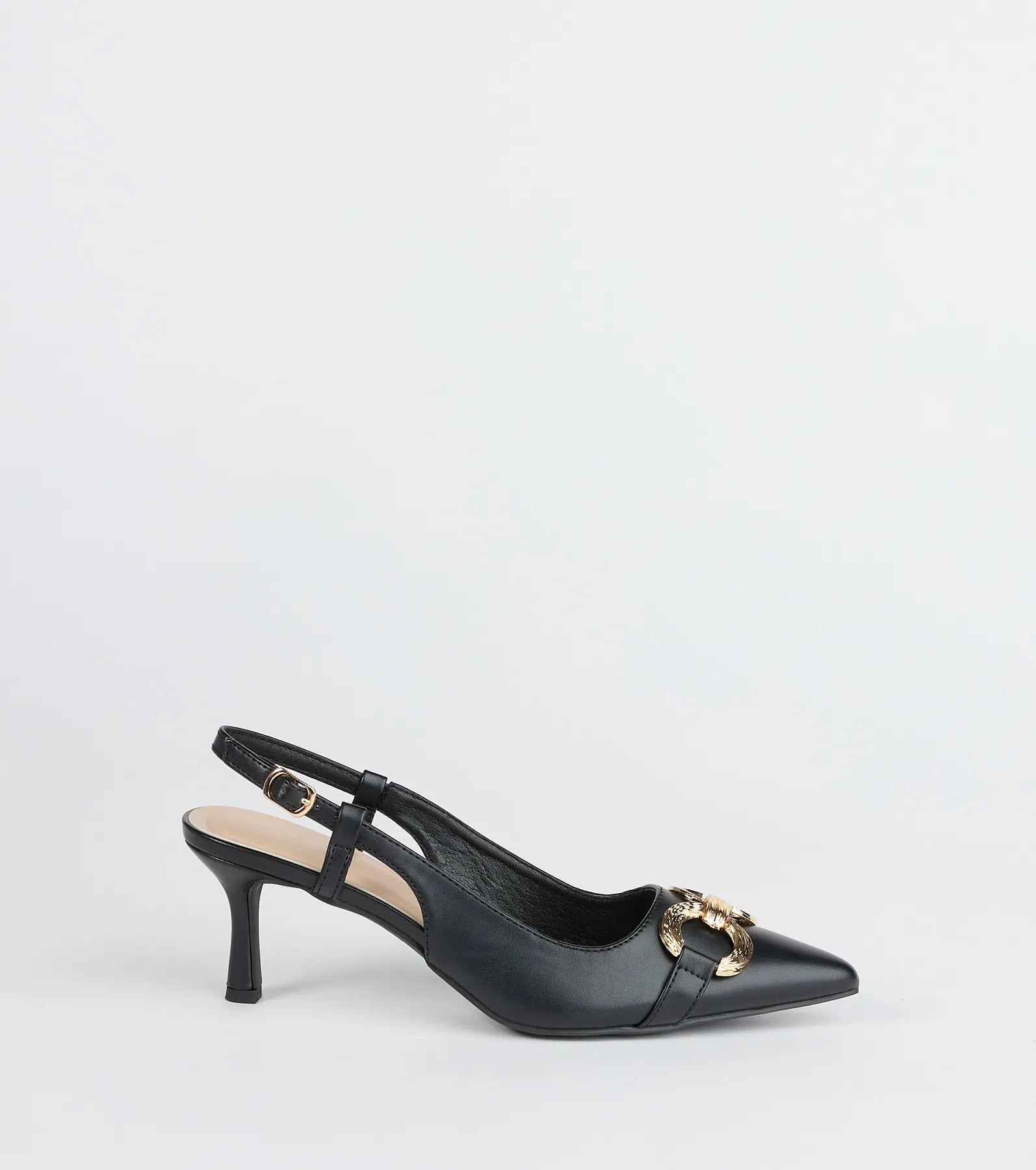 Trendy Buckle Slingback Stiletto Pumps - Image 2