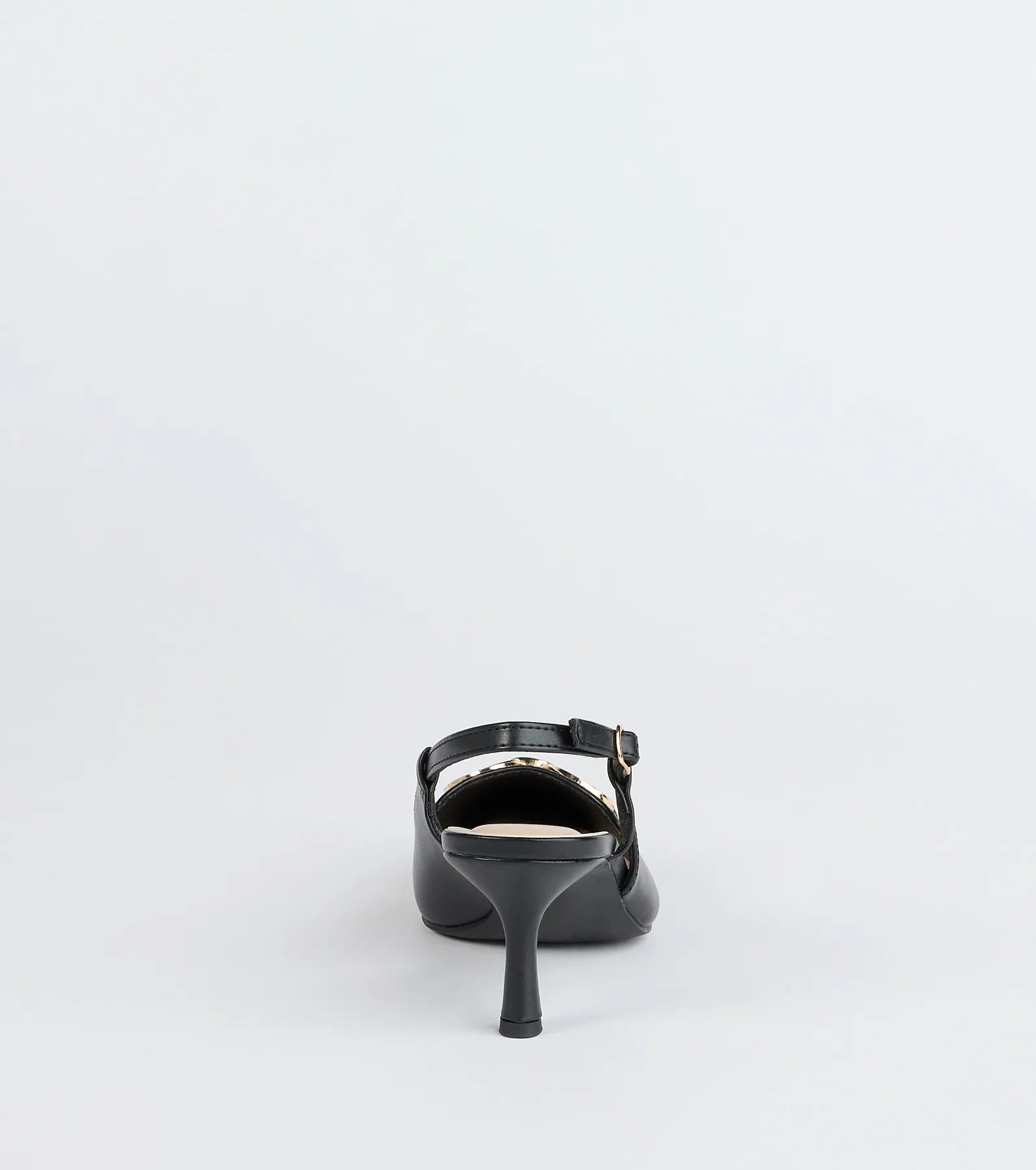 Trendy Buckle Slingback Stiletto Pumps - Image 4