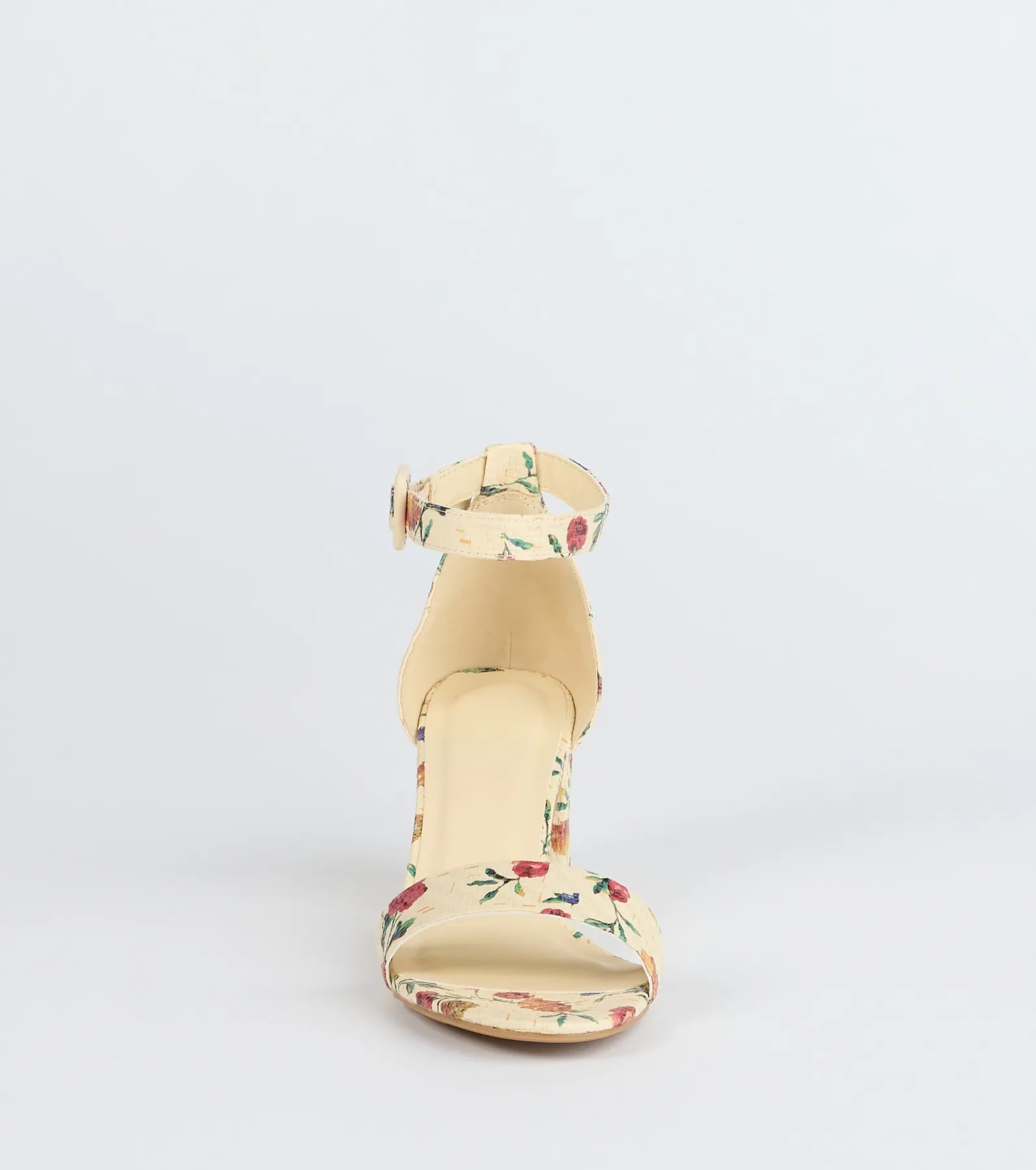 Chic Steps Floral Low Block Heels - Image 3