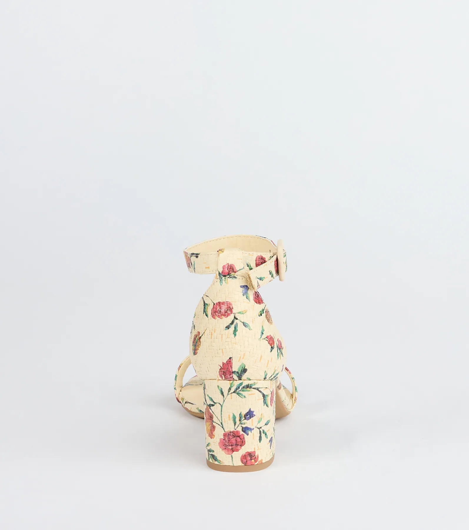 Chic Steps Floral Low Block Heels - Image 4