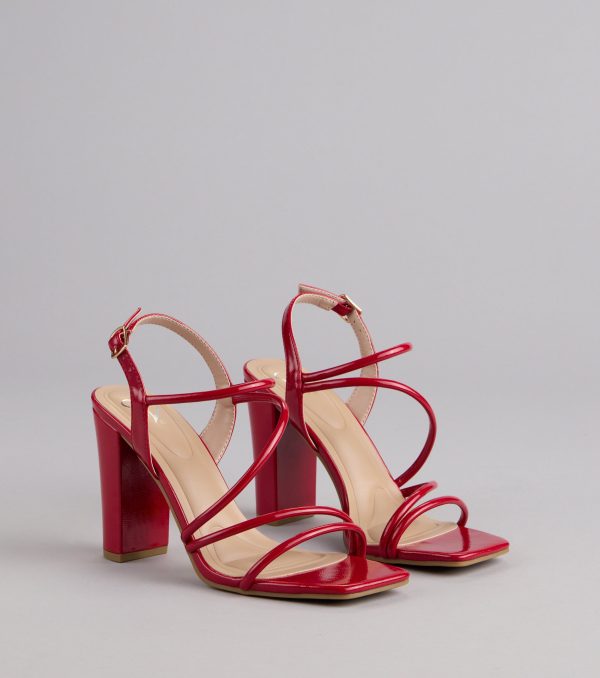 Serving Drama Strappy Block Heels