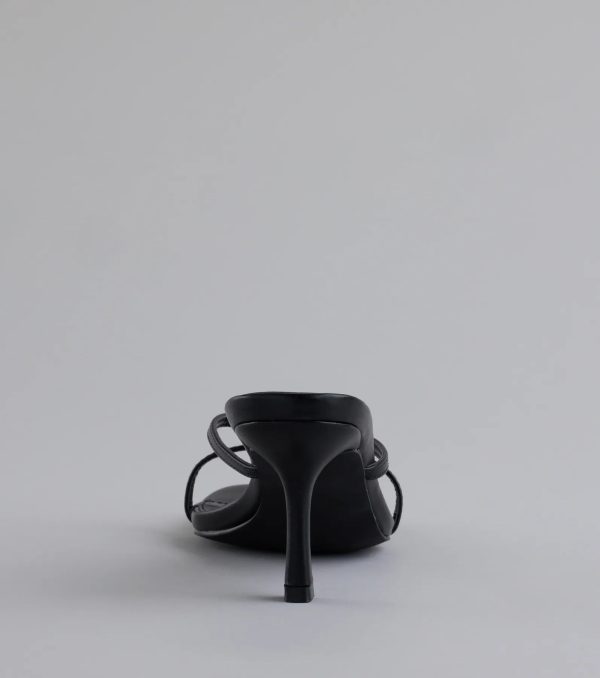 Out And About Strappy Thong Stiletto Mules - Image 8
