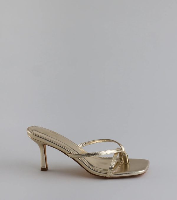 Out And About Strappy Thong Stiletto Mules - Image 10
