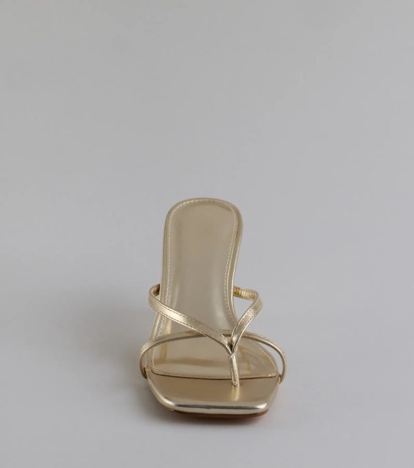 Out And About Strappy Thong Stiletto Mules - Image 11