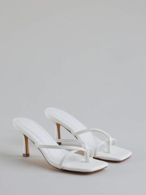 Out And About Strappy Thong Stiletto Mules