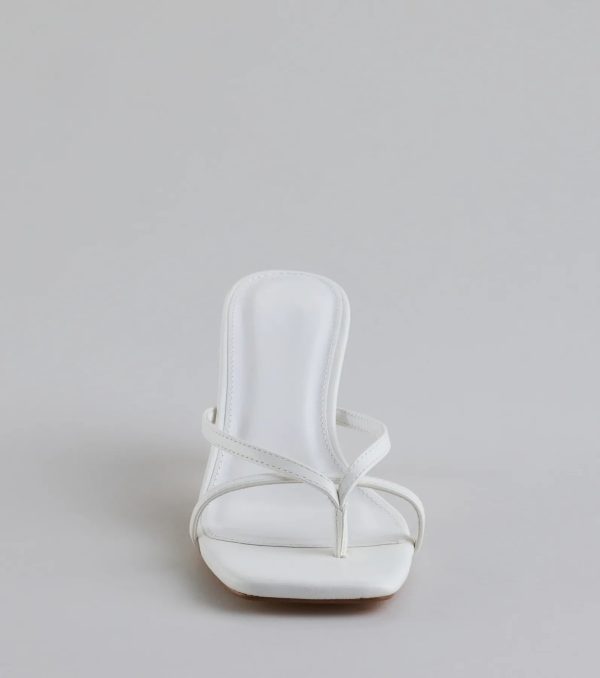 Out And About Strappy Thong Stiletto Mules - Image 3
