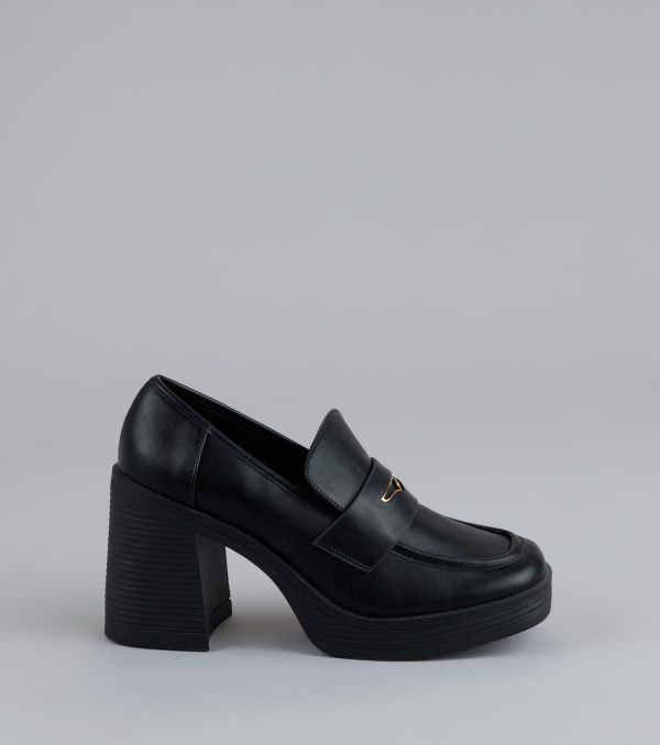 Elevated Chic Platform Loafers - Image 2