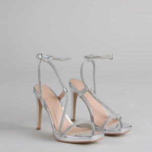 Shine Game Rhinestone Platform Stilettos