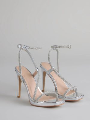 Shine Game Rhinestone Platform Stilettos