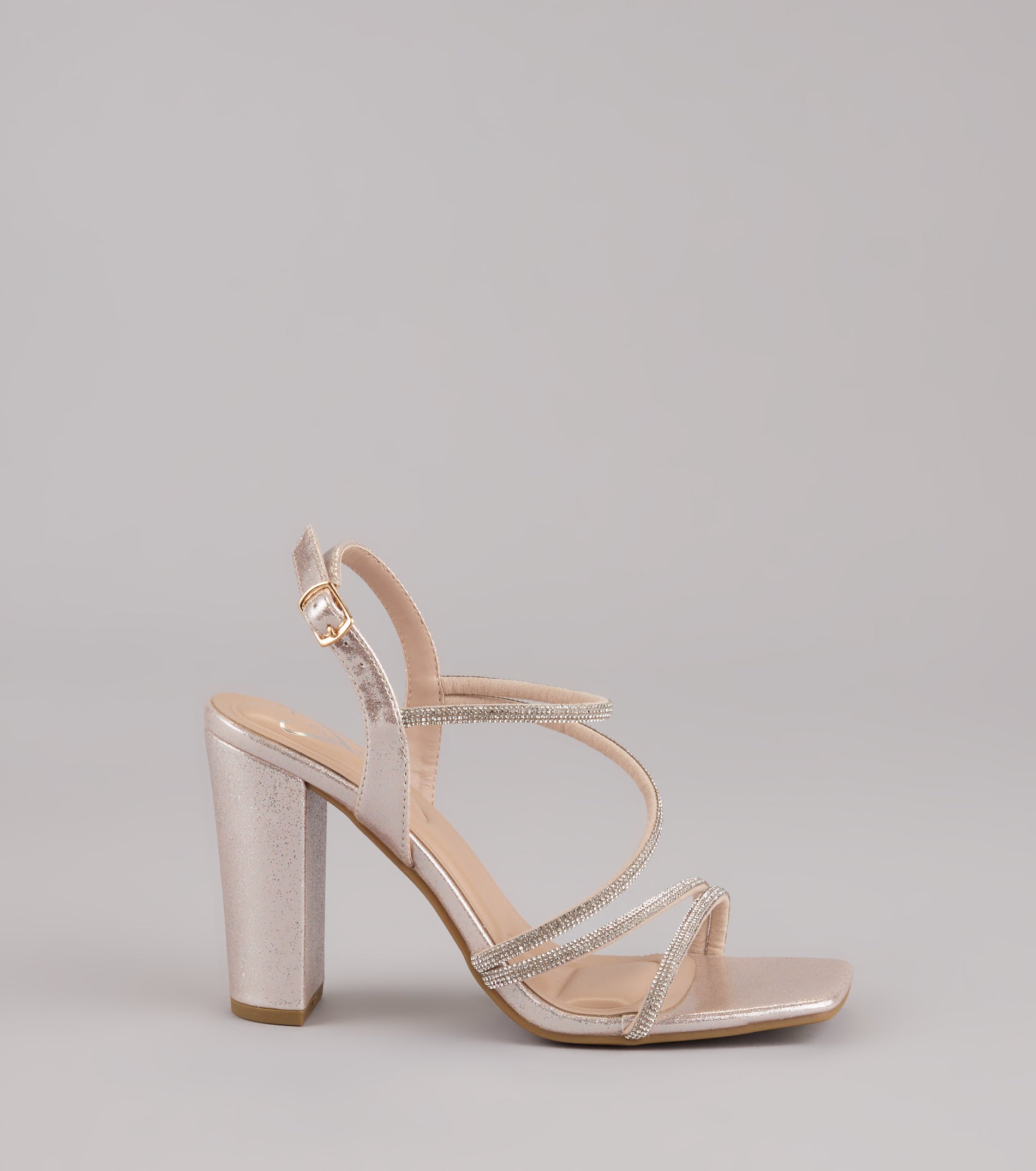 Star of the Night Glitter Rhinestone Block Heels - Image 2