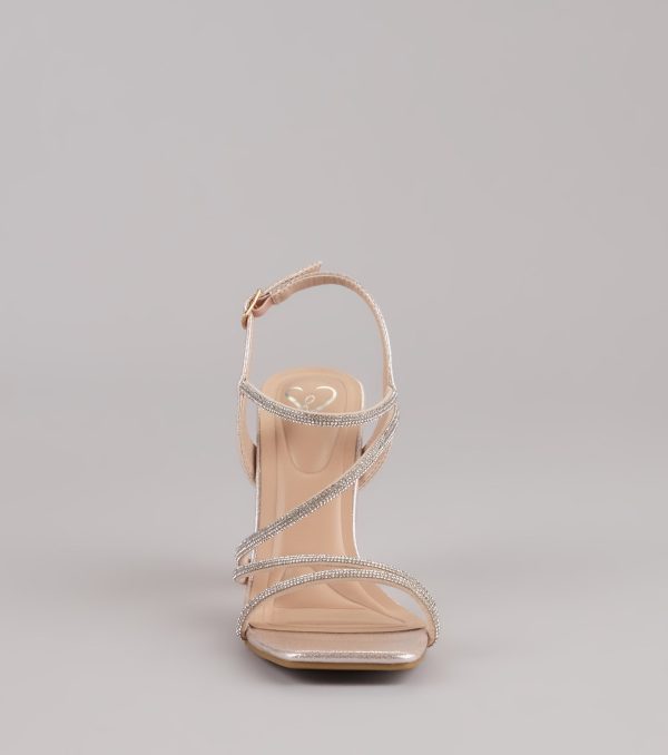 Star of the Night Glitter Rhinestone Block Heels - Image 3