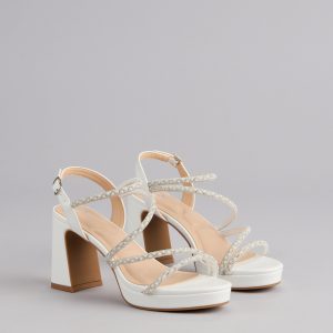Shine On Pearl Rhinestone Heels