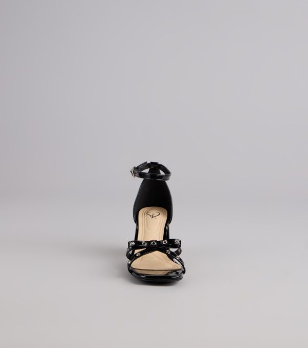 City Lights Bow Grommet Block Heels - Image 3